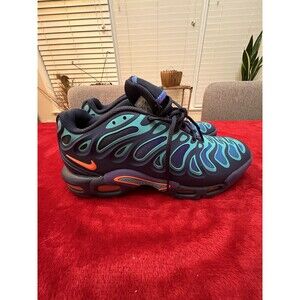 Men Nike Air Max Plus Drift Running Shoes Size 9 Navy Blue Orange FD4290 400